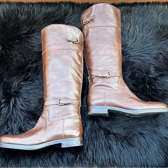 Enzo Angiolini “Eero” Brown Leather Riding Boots - Picture 5 of 13